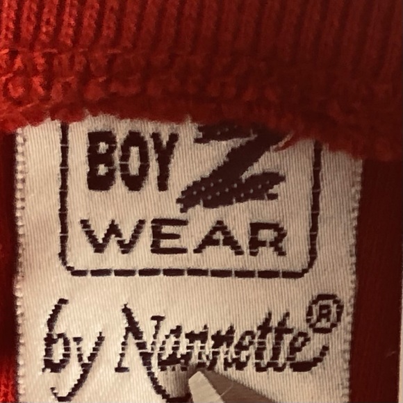 Nannette Baby Boy Blue Corduroy Overalls with Red Long-sleeve Shirt  Sz 3-6 - Picture 4 of 6